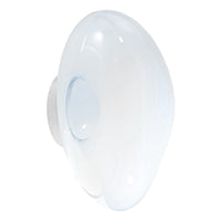 Tom Dixon Melt Medium Surface Light, opal with silver hardware, angled view switched off
