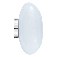 Tom Dixon Melt Medium Surface Light, opal with silver hardware, front view switched off