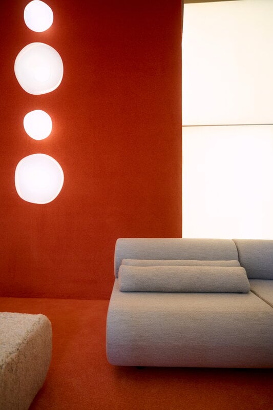 Tom Dixon Melt Mini Surface Light, opal with gold hardware, showroom installation