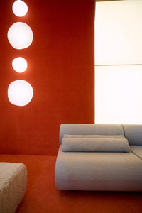 Tom Dixon Melt Medium Surface Light, opal with gold hardware, showroom installation