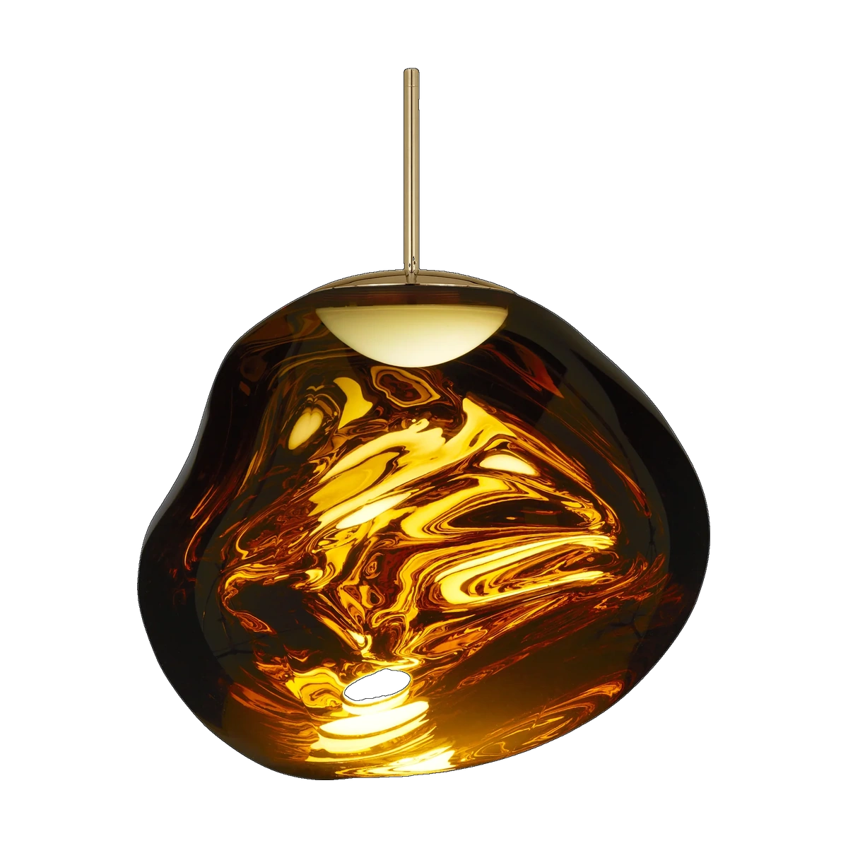 Melt Medium Pendant, Gold Polished Polycarbonate by Tom Dixon