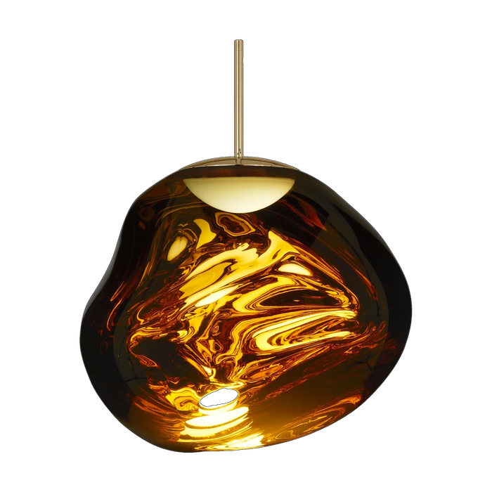 Melt Medium Pendant, Gold Polished Polycarbonate by Tom Dixon