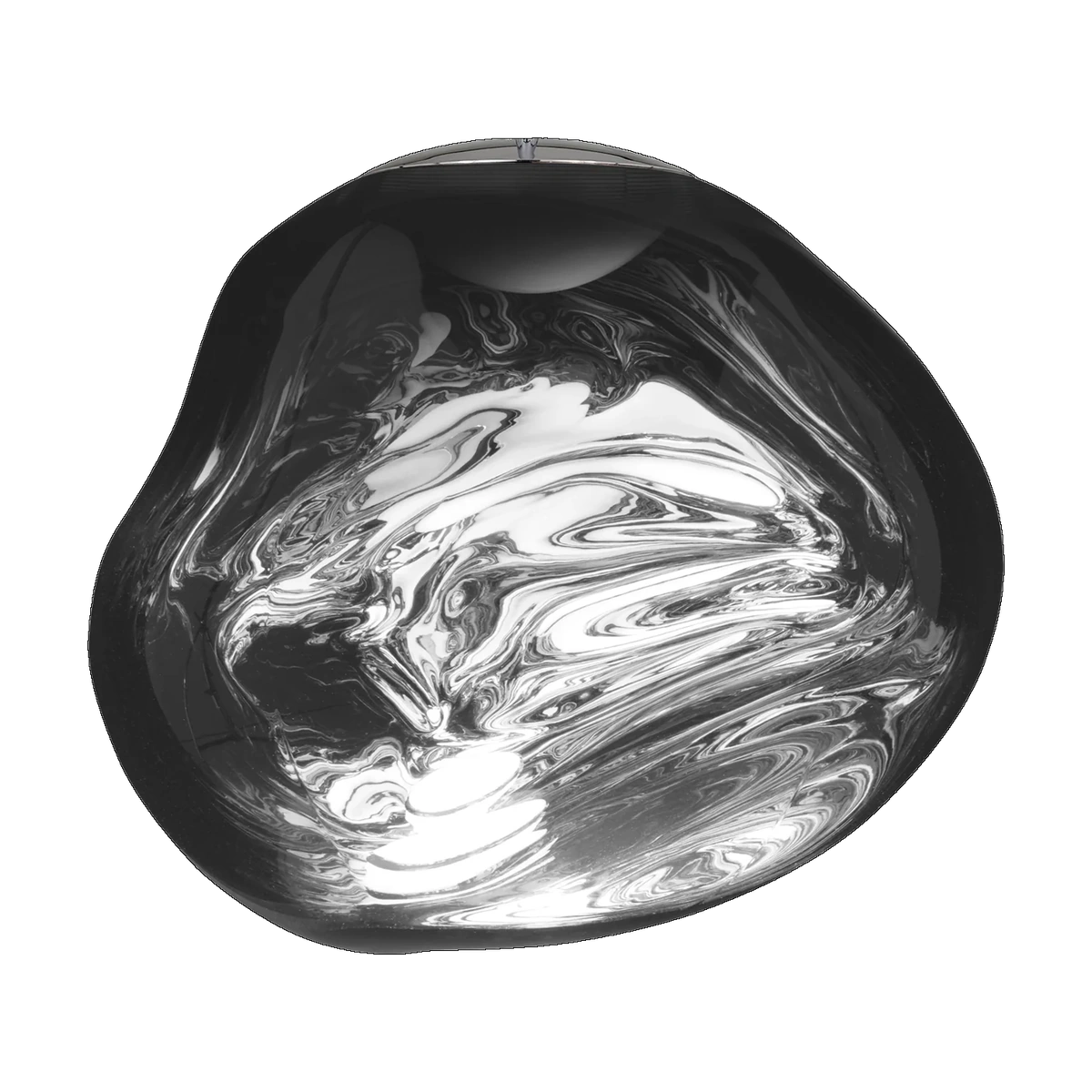 Melt Medium Pendant, Silver Polished Polycarbonate by Tom Dixon