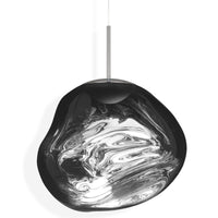 Tom Dixon Melt Medium Pendant in silver, illuminated