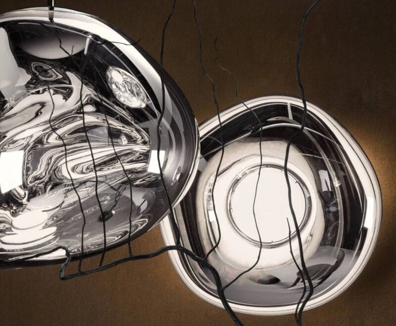 Tom Dixon Melt Medium Surface Light in smoke in a wall installation