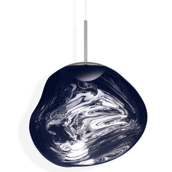 Tom Dixon Melt Medium Pendant in smoke, illuminated