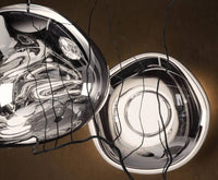 Tom Dixon Melt Medium Surface Light in silver polished polycarbonate, wall installation