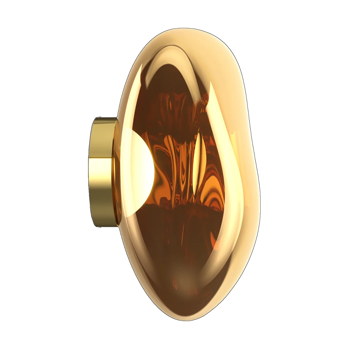 Tom Dixon Melt Medium Surface Light in gold polished polycarbonate