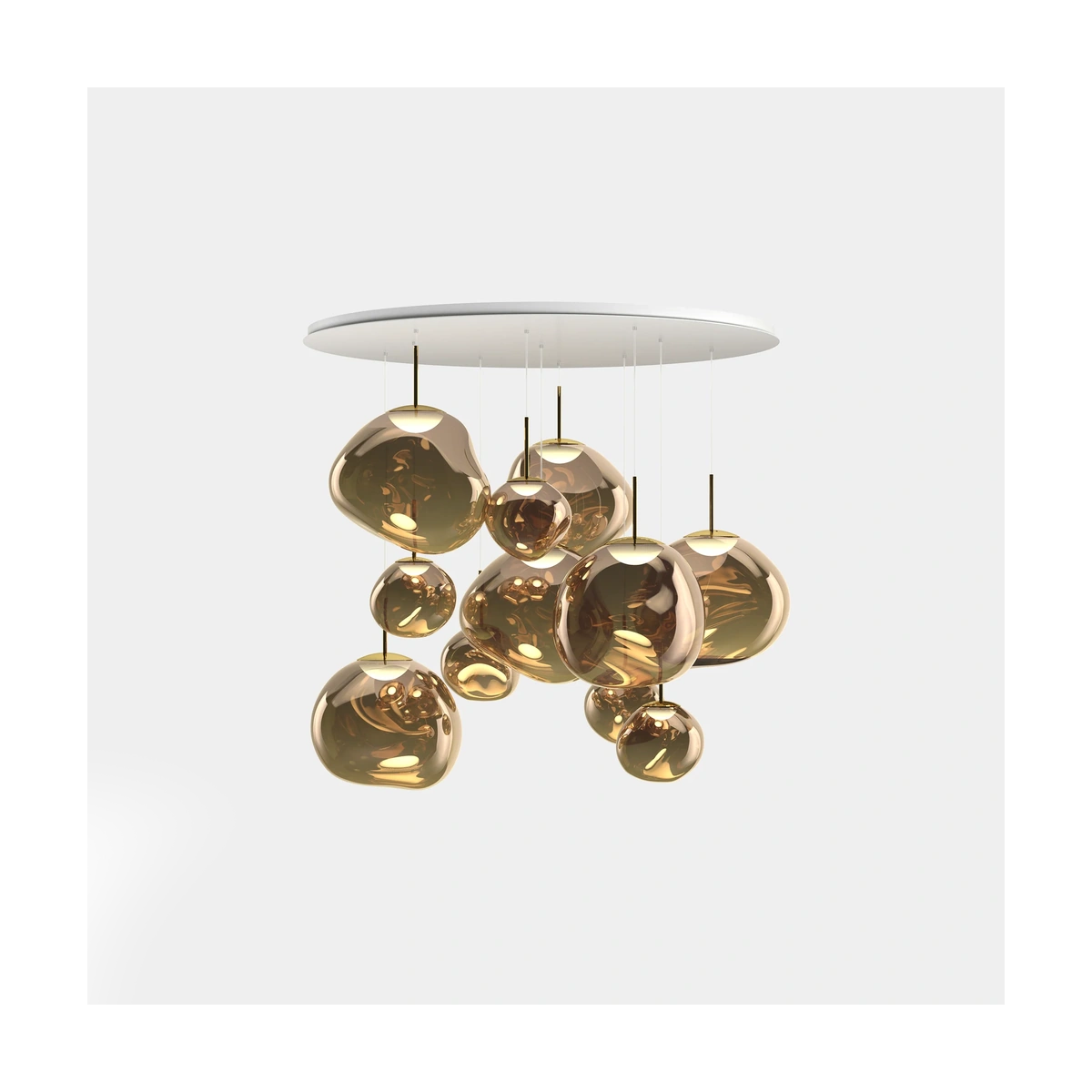 Melt Mega Pendant System, Bronze Polished Polycarbonate by Tom Dixon