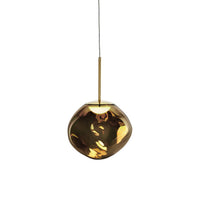 Tom Dixon Melt Mini Pendant in bronze, switched off