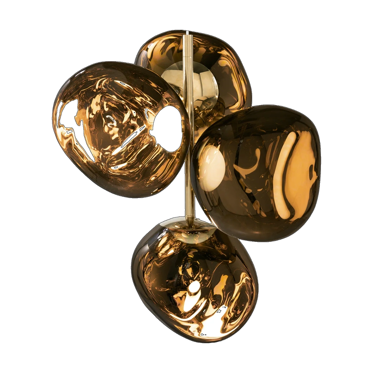 Melt Mini Chandelier, Bronze Polished Polycarbonate by Tom Dixon