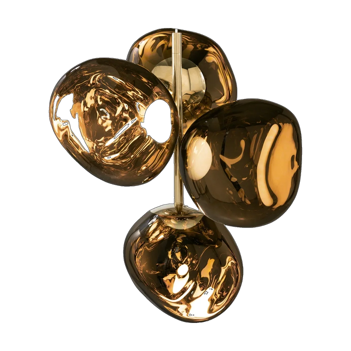 Melt Mini Chandelier, Bronze Polished Polycarbonate by Tom Dixon