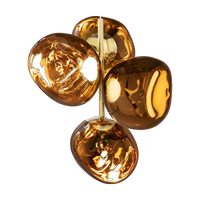 Melt Mini Chandelier, Gold Polished Polycarbonate by Tom Dixon