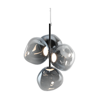 Melt Mini Chandelier, Nickel Polished Polycarbonate by Tom Dixon
