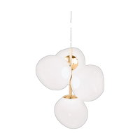Melt Mini Chandelier, Opal with Gold Hardware by Tom Dixon