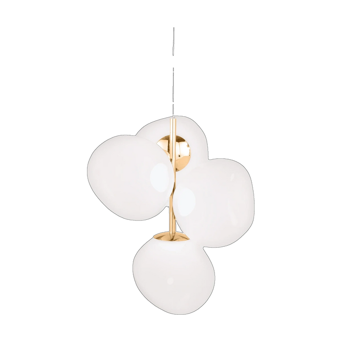 Melt Mini Chandelier, Opal with Gold Hardware by Tom Dixon