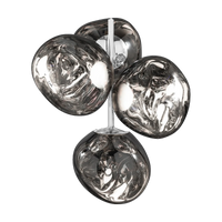 Melt Mini Chandelier, Silver Polished Polycarbonate by Tom Dixon