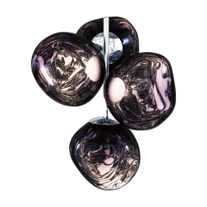 Melt Mini Chandelier, Smoke Polished Polycarbonate by Tom Dixon