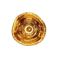 Tom Dixon Melt Mini Surface Light in gold, illuminated front view