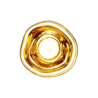 Tom Dixon Melt Mini Surface Light in gold, alternate illuminated front view
