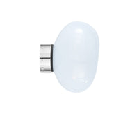 Tom Dixon Melt Mini Surface Light, opal with silver hardware, front view switched off