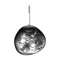 Melt Mini Pendant, Silver Polished Polycarbonate by Tom Dixon