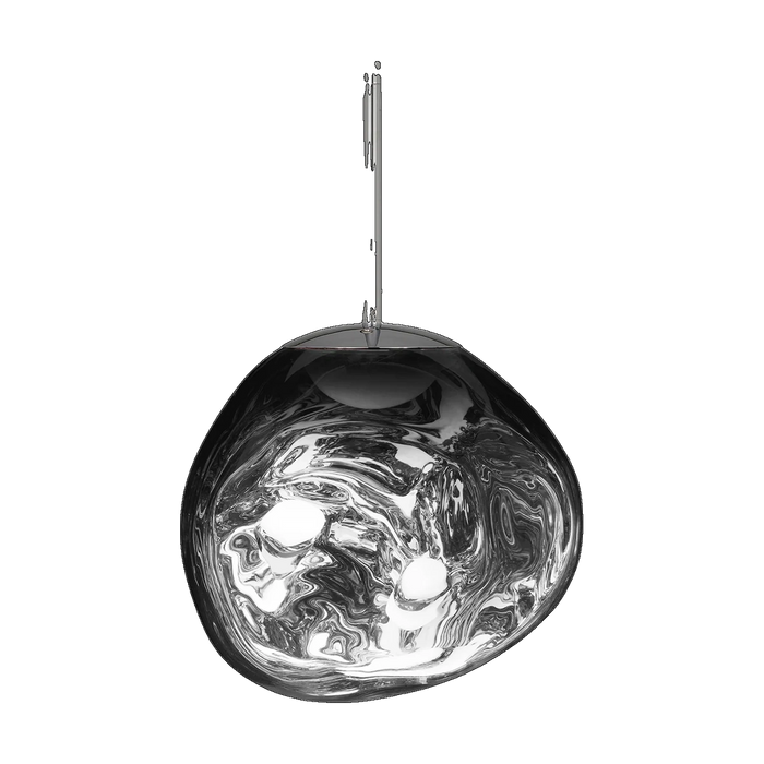 Melt Mini Pendant, Silver Polished Polycarbonate by Tom Dixon