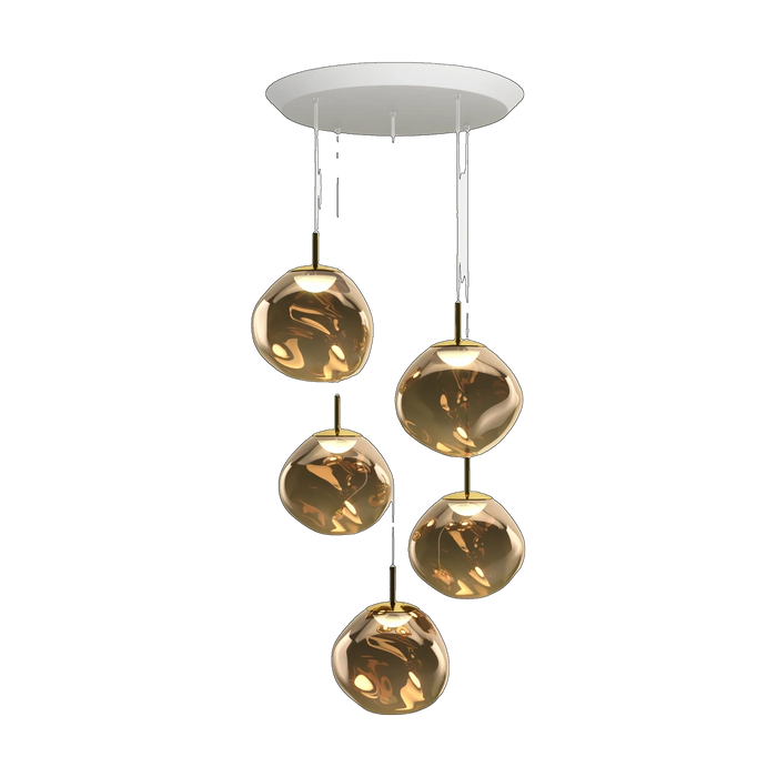 Melt Mini-Round Pendant System, Bronze Polished Polycarbonate by Tom Dixon
