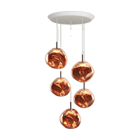 Melt Mini-Round Pendant System, Copper Polished Polycarbonate by Tom Dixon