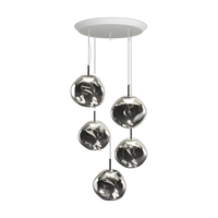 Melt Mini-Round Pendant System, Silver Polished Polycarbonate by Tom Dixon