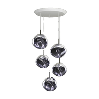 Melt Mini-Round Pendant System, Smoke Polished Polycarbonate by Tom Dixon