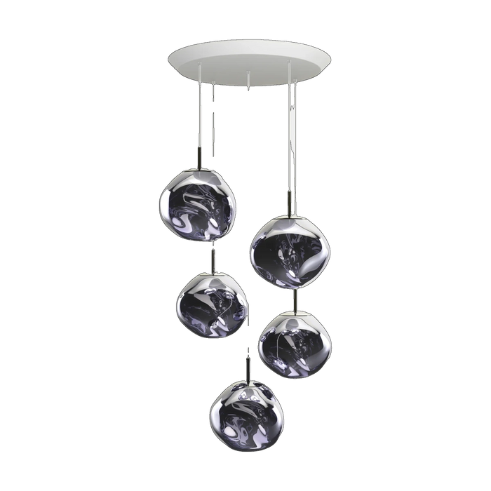 Melt Mini-Round Pendant System, Smoke Polished Polycarbonate by Tom Dixon