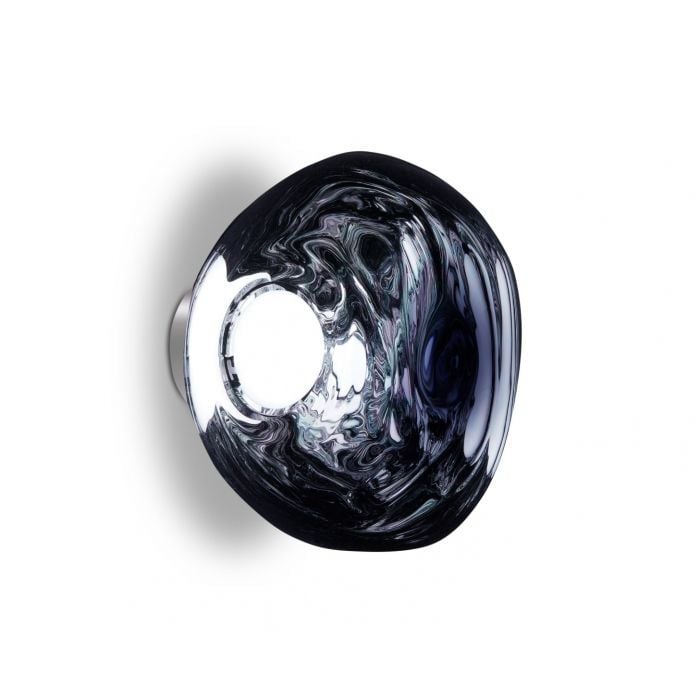 Tom Dixon Melt Mini Surface Light in smoke, additional illuminated side view