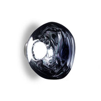 Tom Dixon Melt Mini Surface Light in smoke, additional illuminated side view