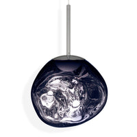 Tom Dixon Melt Mini Pendant in smoke, illuminated