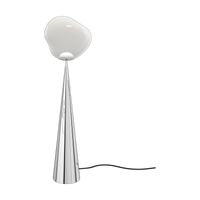 Melt Opal Fat Cone Floor Light with Silver Hardware by Tom Dixon