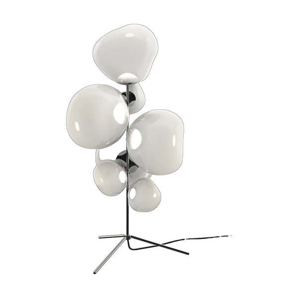 Melt Opal Floor Chandelier with Silver Hardware by Tom Dixon