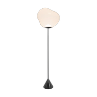 Melt Opal Slim Cone Floor Light with Black Hardware by Tom Dixon