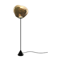 Melt Slim Cone Floor Light with Black Hardware and Bronze Shade by Tom Dixon