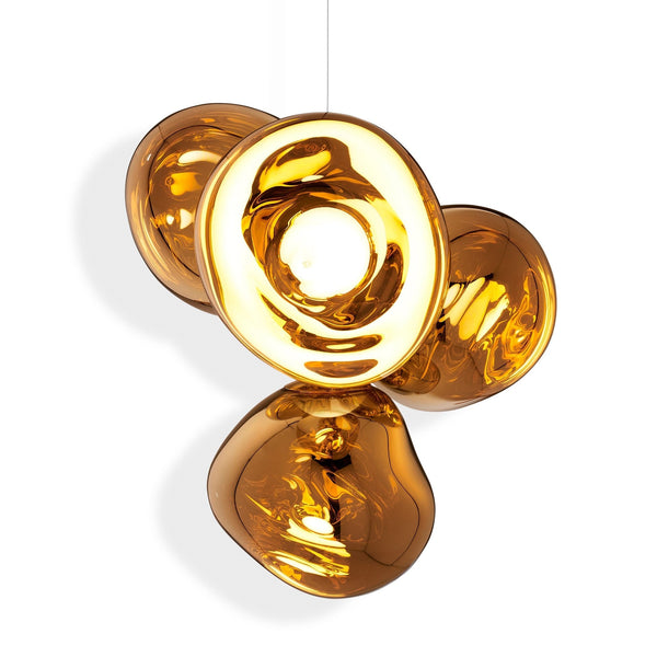 Tom Dixon Melt Small Chandelier in gold