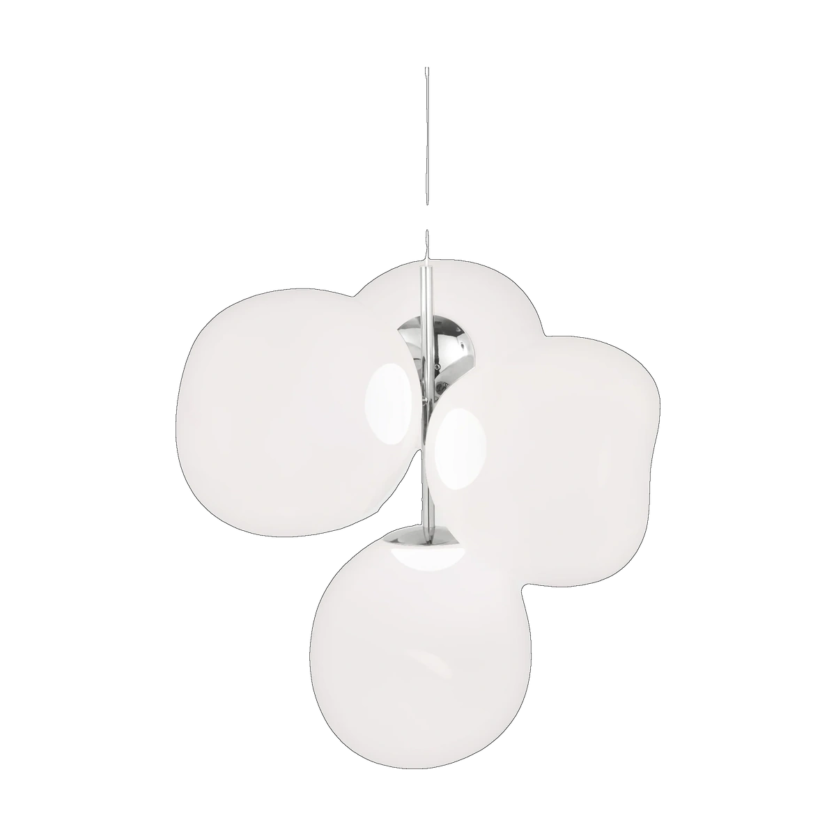 Melt Small Chandelier, Opal Blow-Moulded Polycarbonate by Tom Dixon