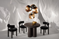 Tom Dixon Melt Small Chandelier in smoke in a modern interior