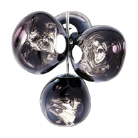 Melt Small Chandelier, Smoke Polished Polycarbonate by Tom Dixon