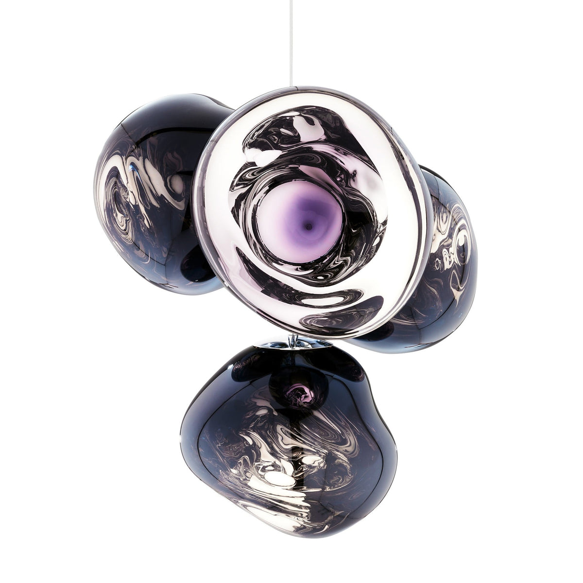 Tom Dixon Melt Small Chandelier in smoke