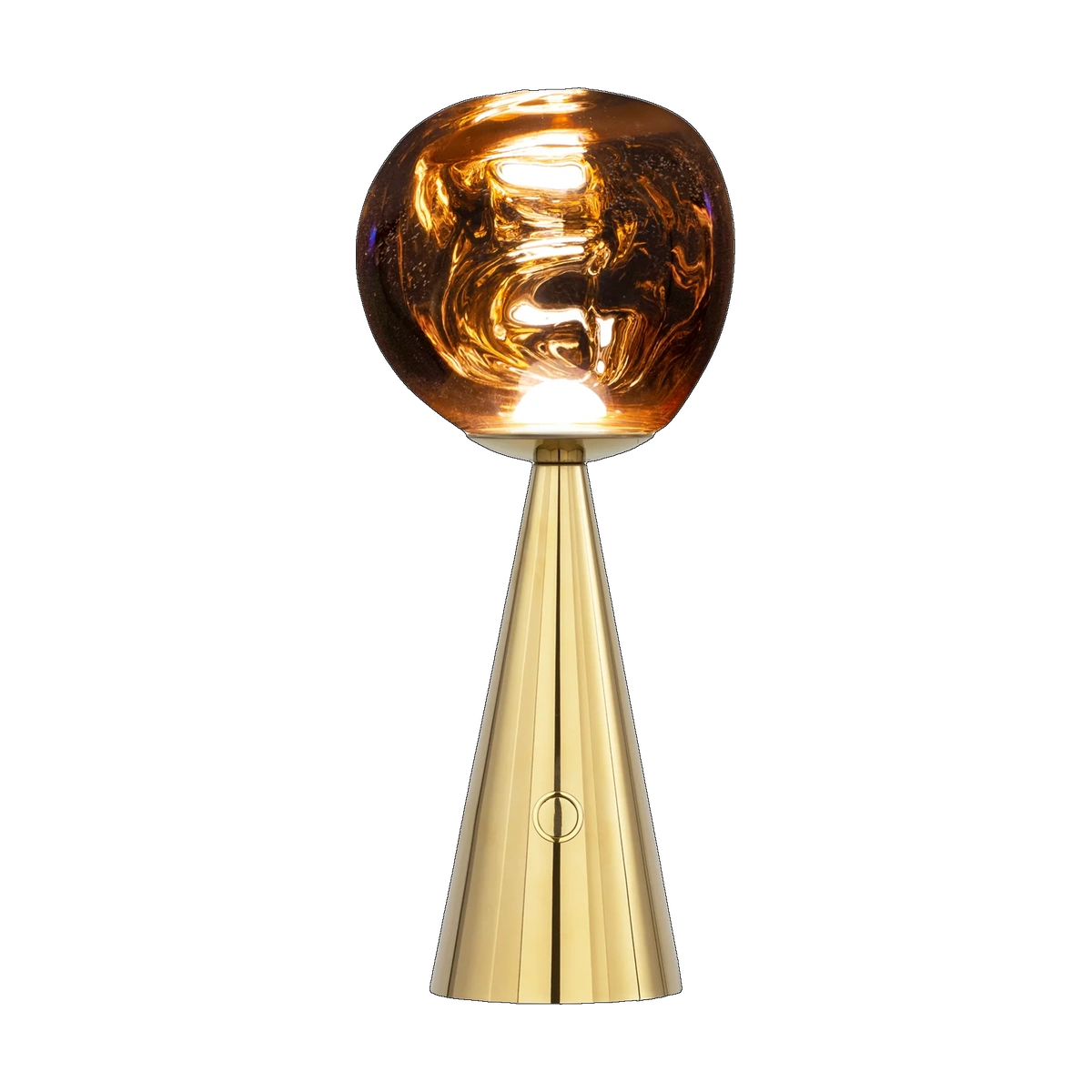 Melt Small Portable Light in Gold by Tom Dixon