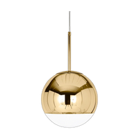 Mirror Ball 10in Pendant, Gold Polished Polycarbonate by Tom Dixon