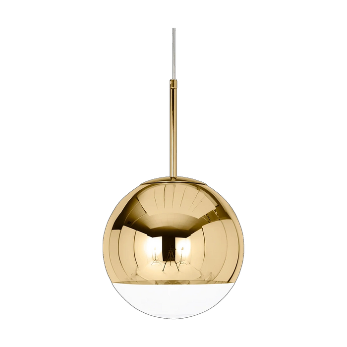 Mirror Ball 10in Pendant, Gold Polished Polycarbonate by Tom Dixon