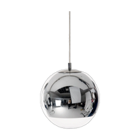 Mirror Ball 10in Pendant, Silver Polished Polycarbonate by Tom Dixon
