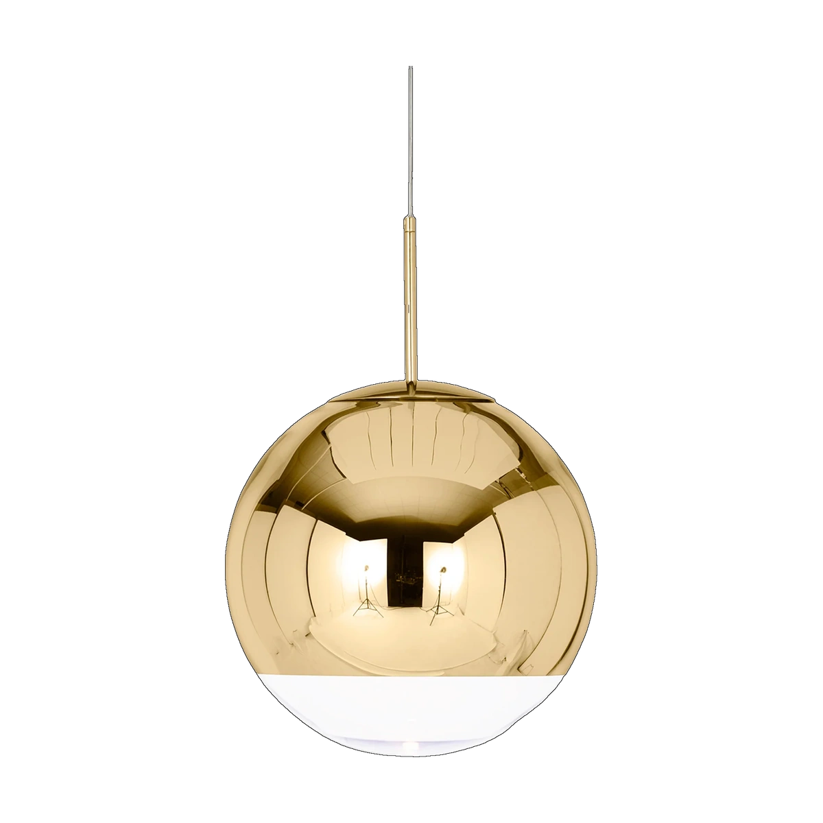 Mirror Ball 16in Pendant, Gold Polished Polycarbonate by Tom Dixon