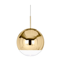 Mirror Ball 16in Pendant, Gold Polished Polycarbonate by Tom Dixon